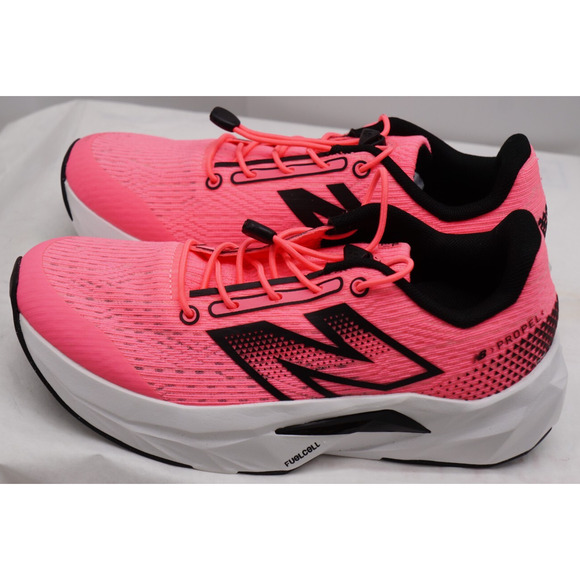 New Balance FuelCell Propel V5 Bungee Running Shoe, Ultra Pink/Blk, Size 3
